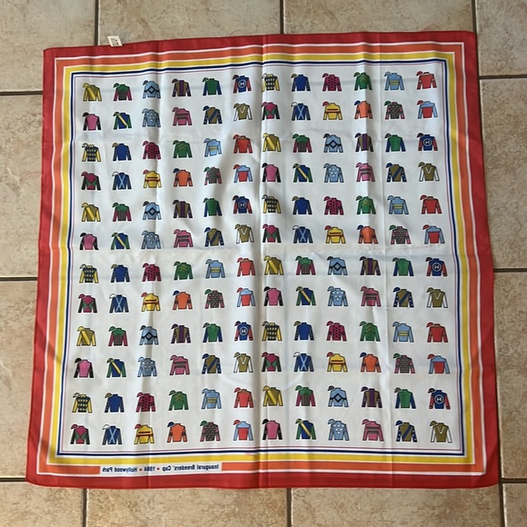 Rare Vintage Inaugural Breeders‎ Cup 1984 Hollywood Park Scarf - Picture 4 of 9